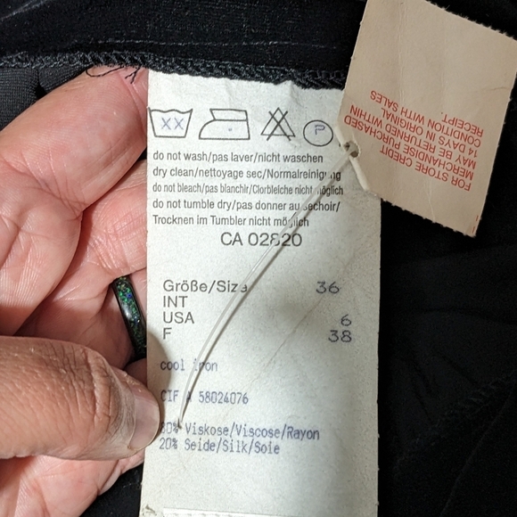 Portara NWT Silk Blend Velvet Wide Leg Pants Sz 6 - Picture 6 of 6